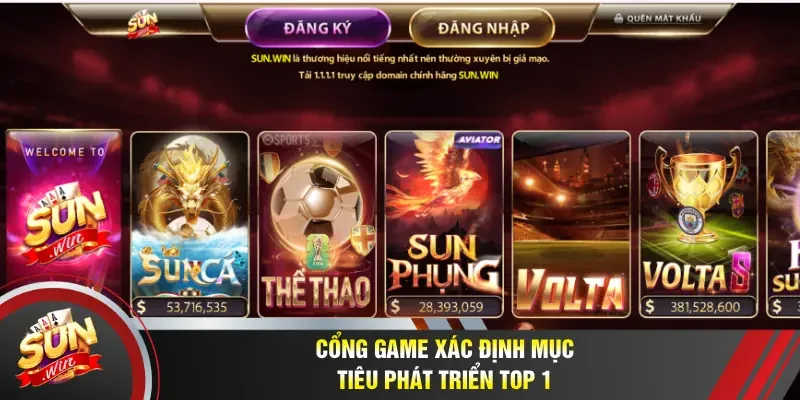 Cổng game uy tín xác định mục tiêu phát triển top 1